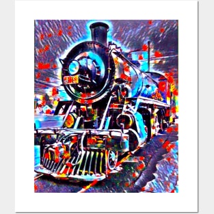 Psychedelic Locomotive Posters and Art